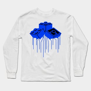 Brick Bleed Blue Long Sleeve T-Shirt